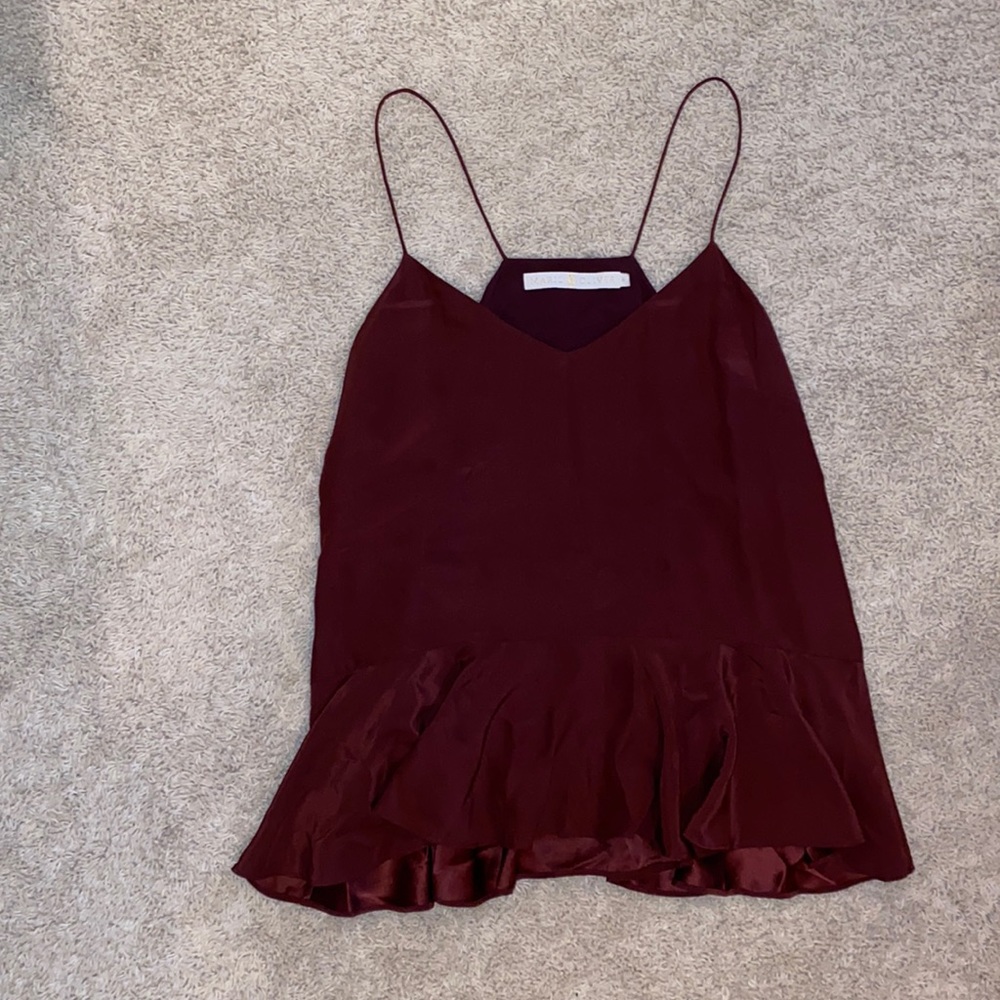 Marie Oliver sleeveless top dark brown/dark maroon size medium